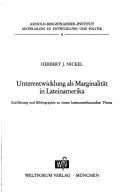 Cover for Unterentwicklung als Marginalität in Lateinamerika