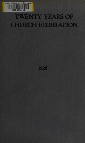 Cover for Twenty years of church federation