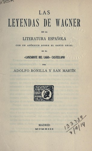 Cover for Las Leyendas de Wagner en la literatura española