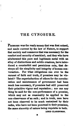 Cover for The cynosure, select passages from the most distinguished writers [ed. by sir N.H. Nicolas].