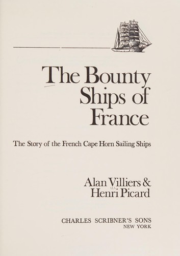 Cover for The bounty ships of France