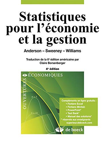 Cover for Statistiques pour l'économie et la gestion