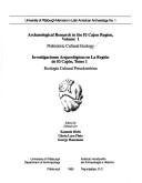 Cover for Archaeological Research in the El Cajon Region