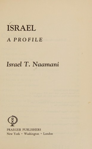 Cover for Israel: a profile