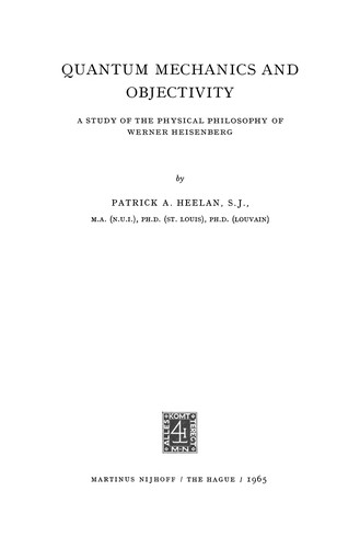 Cover for Quantum Mechanics and Objectivity