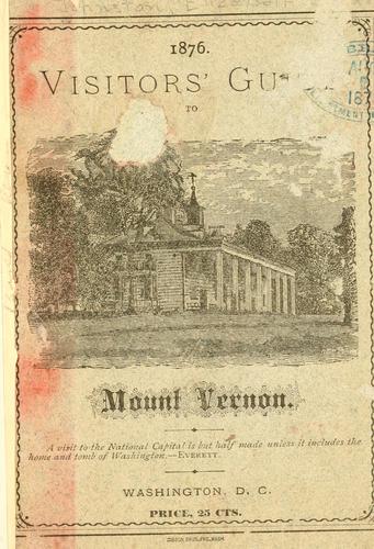 Cover for Visitors' guide to Mount Vernon ...