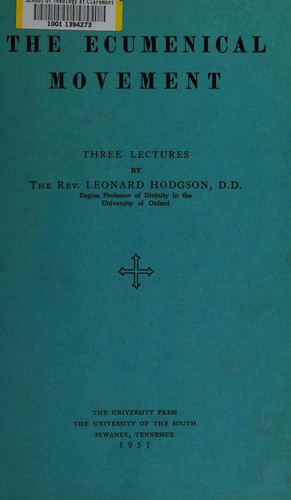 Cover for The ecumenical movement