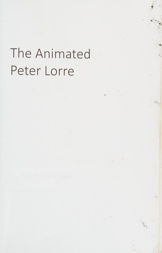 Cover for The animated Peter Lorre