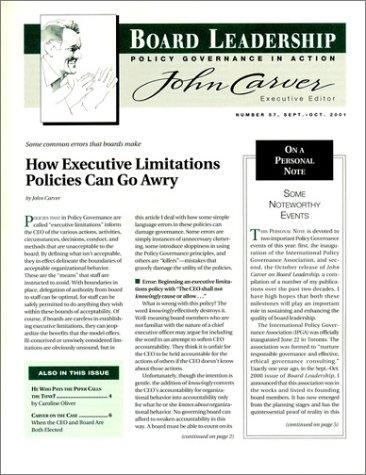 Cover for Board Leadership, No. 57, 2001