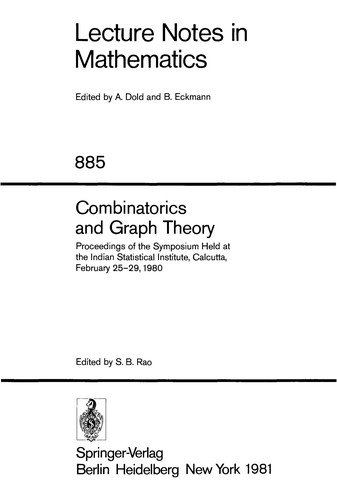 Cover for Combinatorics and graph theory