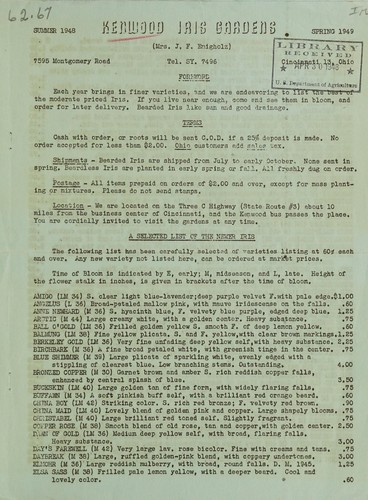 Cover for Summer 1948, spring 1949