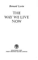 Cover for The way we live now