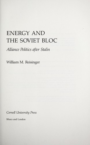 Cover for Energy and the Soviet bloc