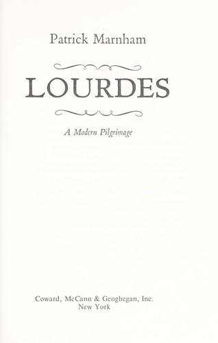 Cover for Lourdes : a modern pilgrimage