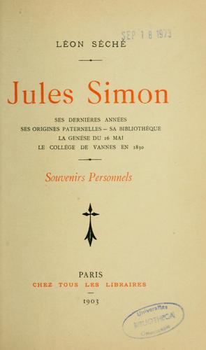 Cover for Jules Simon