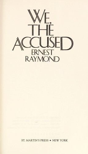 Cover for We, the accused