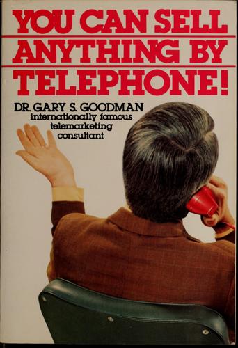 Cover for You can sell anything by telephone!