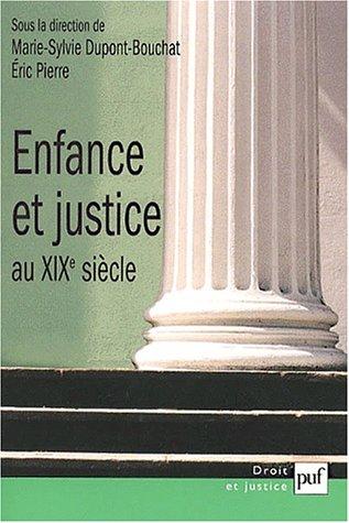 Cover for Enfance et justice au XIXe siècle