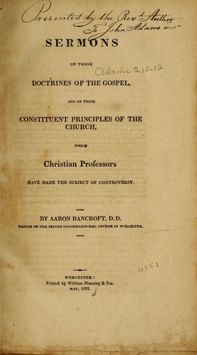Cover for Sermons on those doctrines of the gospel