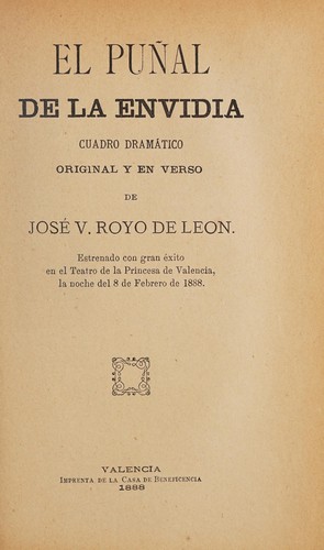Cover for El puñal de la envidia