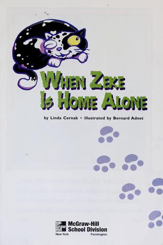 Cover for When Zeke is home alone