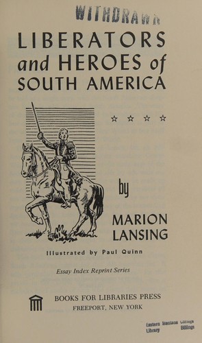 Cover for Liberators and heroes of South America