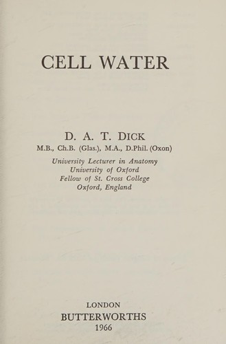 Cover for Cell water
