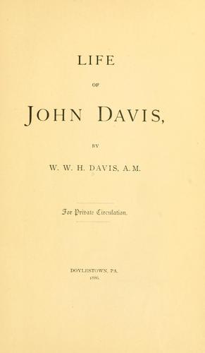 Cover for Life of John Davis