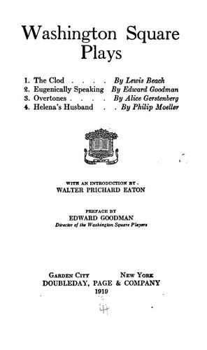 Cover for Washington square plays