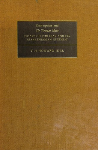 Cover for Shakespeare and Sir Thomas More