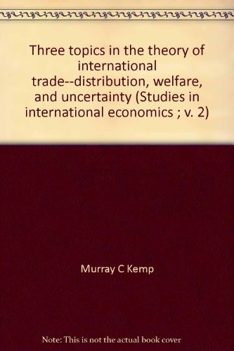 Cover for Three topics in the theory of international trade--distribution, welfare, and uncertainty