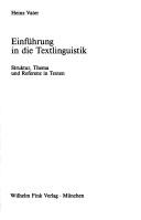 Cover for Einfuhrung in die Textlinguistik