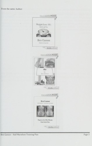 Cover for Half Marathon Training Plan