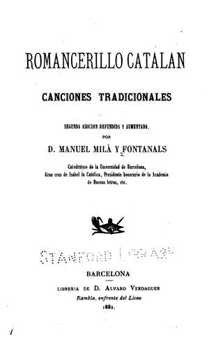 Cover for Obras completas del doctor D. Manuel Milá y Fontanals...: coleccionadas por el Dr. D. Marcelino ...