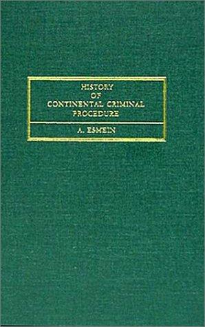 Cover for A history of continental criminal procedure