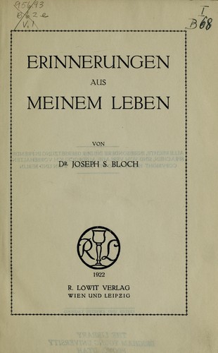 Cover for Erinnerungen aus meinem leben