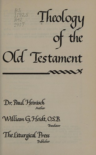 Cover for Theology of the Old Testament.