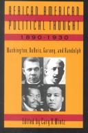 Cover for African American political thought, 1890-1930