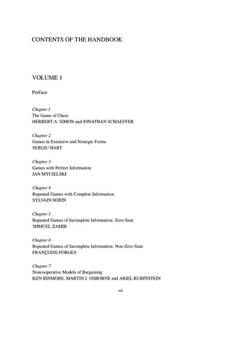 Cover for Handbook of Game Theory with Economic Applications