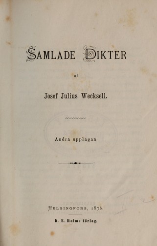 Cover for Samlade dikter