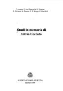 Cover for Studi in memoria di Silvio Ceccato