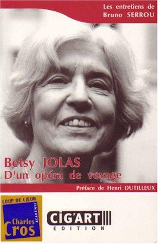 Cover for Betsy Jolas