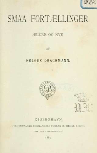 Cover for Smaa fortællinger