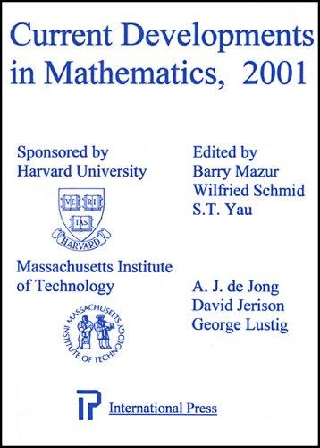 Cover for Current Developments in Mathematics, 2001