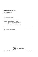 Cover for Research in Finance