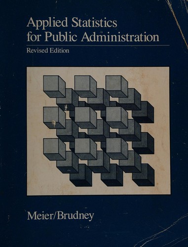 Cover for Applied statistics for public administration