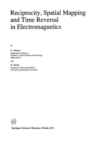 Cover for Reciprocity, Spatial Mapping and Time Reversal in Electromagnetics