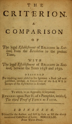 Cover for The criterion