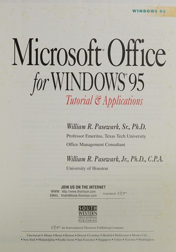 Cover for Microsoft Office Windows 95