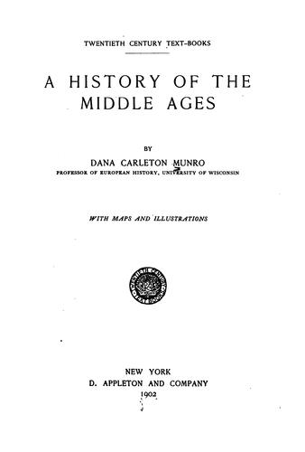 Cover for A history of the middle ages